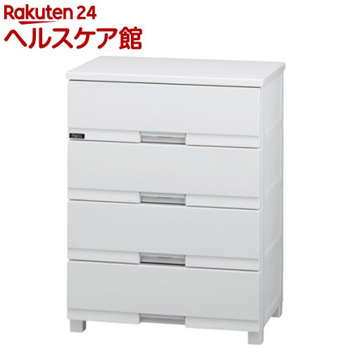 チェスト フィッツプラス プレミアム 4段 セラミックホワイト 奥41幅65高85cm FP6504(1台)【フィッツ(収納用品)】