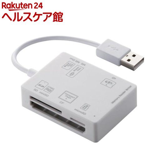 エレコム メモリリーダライタ SD microSD ケーブル一体 ホワイト MR-A012WH(1個) エレコム メモリリーダライタ SD microSD ケーブル一体 ホワイト MR-A012WH(1個)
