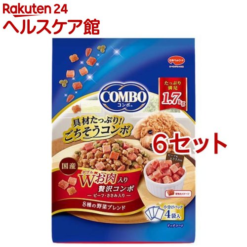 樂天商城 - コンボ ドッグ Wお肉入り(1.7kg*6セット)【コンボ(COMBO)】