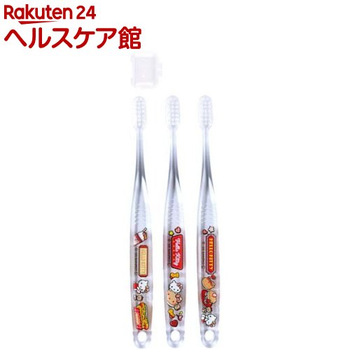 歯ブラシ キャップ付 6〜12才 ハローキティ アメリカン TBCR6T(3本入)
