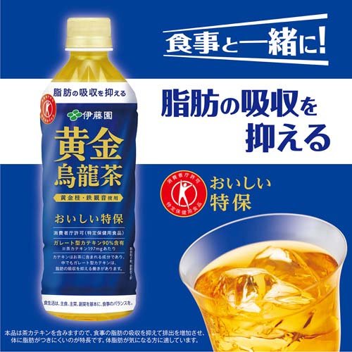 伊藤園 黄金烏龍茶 特定保健用食品(500ml×24本入)【伊藤園】 kenkocom-12022889 楽天24 ヘルスケア館 サンプル画像3