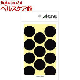 エーワン カラーラベル 丸型 30mmφ 黒 07239(14シート)[丸 シール まる ドットシール ラベルシール a-one]