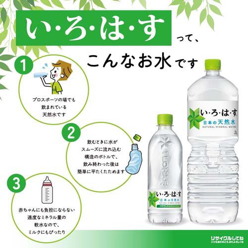 い・ろ・は・す 天然水 PET ラベルレス(1箱24本入(1本560ml))【いろはす(I LOHAS)】[水 ミネラルウォーター]