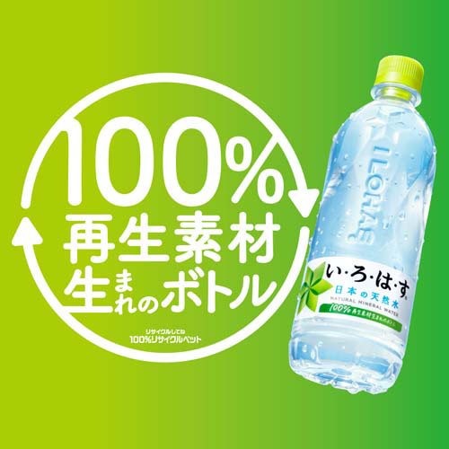 い・ろ・は・す 天然水 PET ラベルレス(1箱24本入(1本560ml))【いろはす(I LOHAS)】[水 ミネラルウォーター]
