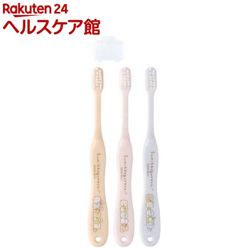 お店TOP＞日用品＞オーラルケア＞歯ブラシ(ハブラシ)＞大人用歯ブラシ＞歯ブラシ キャップ付 6〜12才 すみっコぐらし TB6ST (3本入)【歯ブラシ キャップ付 6〜12才 すみっコぐらし TB6STの商品詳細】●毎日の歯みがきが楽しくなる、こども用キャラクター歯ブラシ●ストックに便利な子供用の歯ブラシ3本セット。●取り替え時期にも困らない。●歯ブラシキャップ1個付き。●毛の硬さはやわらかめです。●子供用(6〜12才)【セット詳細】歯ブラシ3本(同型柄違い)／キャップ付【規格概要】柄：ポリプロピレン、キャップ：PET、毛：ナイロン／毛の硬さ：やわらかめ、耐熱温度80度【注意事項】・掲載画像はあくまでイメージです。実際の商品とは色、柄等が異なる場合がございます。何卒ご了承ください。【原産国】中国【発売元、製造元、輸入元又は販売元】スケーターリニューアルに伴い、パッケージ・内容等予告なく変更する場合がございます。予めご了承ください。スケーター630-8520 奈良市杏町216-10742-63-2040広告文責：楽天グループ株式会社電話：050-5577-5042[歯ブラシ・電動歯ブラシ]