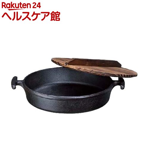 鉄鋳物すきやき鍋 木蓋付 24cm 3943(1