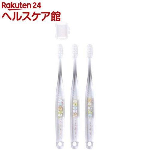 樂天商城 - 歯ブラシ キャップ付 6〜12才 すみっコぐらし ドローイング TBCR6T(3本入)