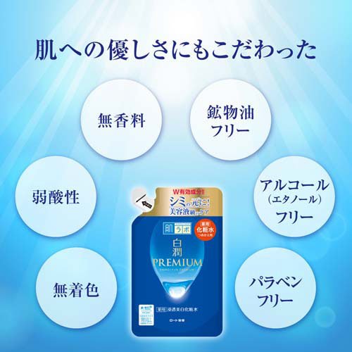 肌ラボ 白潤プレミアム 薬用 浸透美白化粧水 つめかえ用(170ml*3袋セット)【ハダラボ】 2