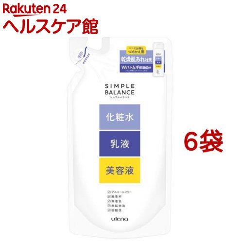 심플 밸런스 하톰 기로션 갈아 (220ml * 6 봉지 세트) [심플 밸런스] [올인원 보습 논 알코올 시단]