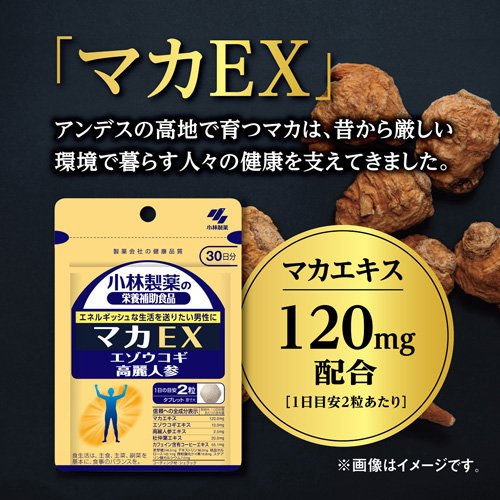 マカEX 約30日分 エネルギッシュな生活を送りたい男性に(60粒入り×5個セット)【小...