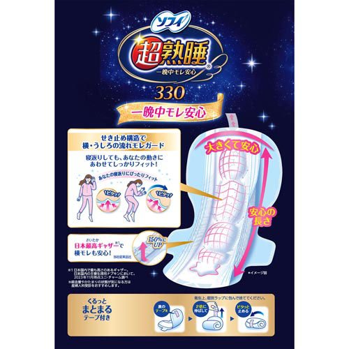 ソフィ 超熟睡ガード 特に多い夜用 羽つき 33cm(14枚入*3コセット)【wmc_4】【ソフィ超熟睡ガード】[生理用品] kenkocom-11796522 楽天24 ヘルスケア館 サンプル画像2