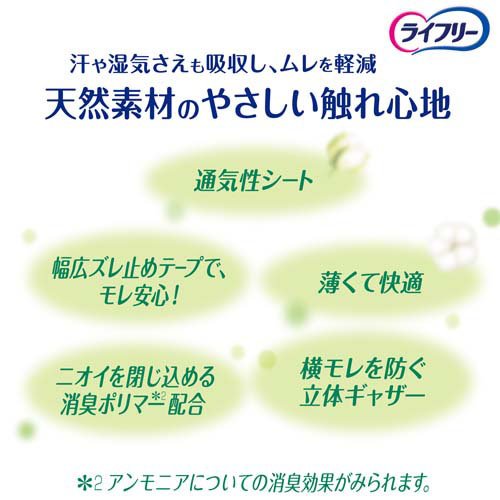 ライフリー さわやかパッド オーガニックコットン 20cc 女性用 尿ケアパッド 19cm(28枚入×3セット)【ライフリー　軽度　女性】 kenkocom-12218574 楽天24 ヘルスケア館 サンプル画像3