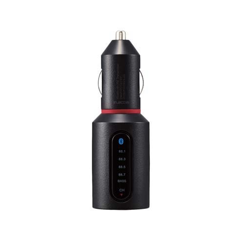 FMトランスミッター Bluetooth USB2ポート付 3.4A ブラック LAT-FMBTB04BK(1個)【...