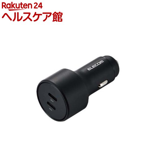 シガーソケット 2ポート USB C *2 PD 20W ブラック EC-DC09BK(1個)