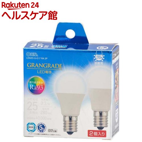 樂天商城 - LED電球 小形 E17 25形相当 昼光色 2個入