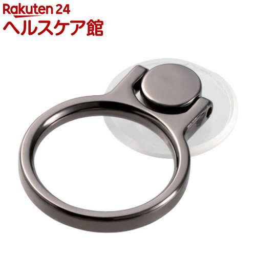 エレコム スマートフォン用フィンガーリング クリア ブラック P-STRBCRBK(1個)【エレコム(ELECOM)】