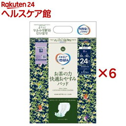 エルモア いちばん お茶の力快適おやすみパッド(24枚入×6セット)【エルモア】