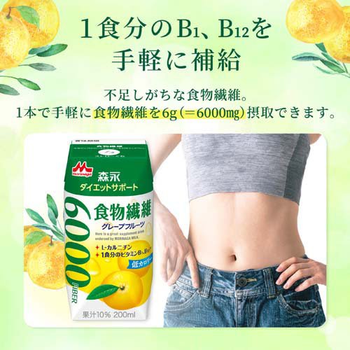 森永 ダイエットサポート 食物繊維(200ml×24本入)【TBC】[食物繊維 美容ドリンク 常温保存 低カロリー 紙パック] kenkocom-12015922 楽天24 ヘルスケア館 サンプル画像2