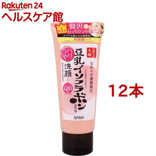 사나 매끄러운 본점 탄력 윤기 클렌징 세안 N (150g * 12 개 세트) [부드러운 본점] [두유 발효액 (보습 성분) 세안 폼 세안료]