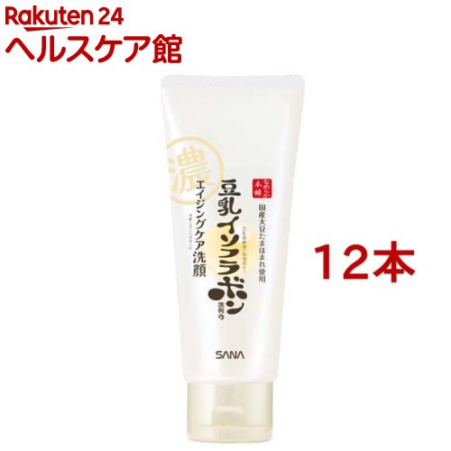 사나 매끄러운 본점 WR 클렌징 세안 N (150g * 12 개 세트) [부드러운 본점] [두유 발효액 (보습 성분) 모공 세안 폼]