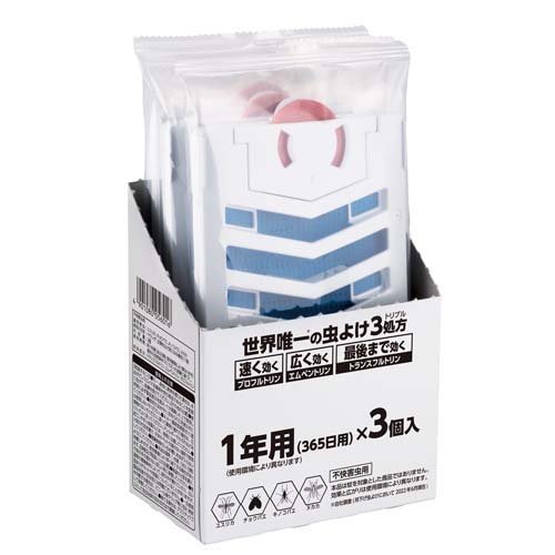 アース 虫よけネット EX 1年用 吊るすタイプ プレート 玄関 ベランダ(3個入)【バポ...