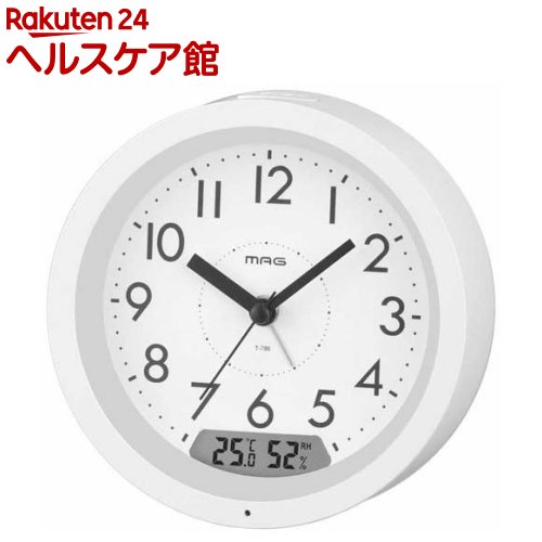 MAG 自動点灯デジアナ目覚まし時計 レイ T-786 WH-Z(1台)