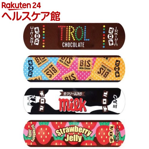 絆創膏 お菓子絆創膏 チロルチョコ Mサイズ 約7.2×1.9cm SIB006(12枚入×6セット)【お菓子絆創膏】
