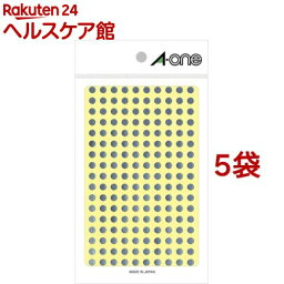 エーワン カラーラベル 丸型 5mmφ 銀 07072(6シート入*5袋セット)