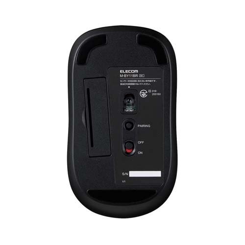 エレコム ワイヤレスマウス Bluetooth 3ボタン 抗菌 軽量 ブラック M-BY11BRKBK(1個)【エレコム(ELECOM)】