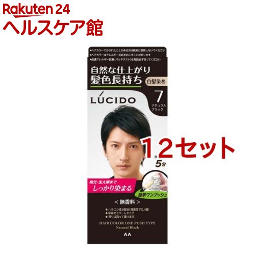 ルシード ワンプッシュケアカラー 7 ナチュラルブラック(50g+50g*12セット)【ルシード(LUCIDO)】