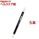 エレコム タッチペン スタイラスペン ディスクタイプ 六角鉛筆型 ブラック P-TPENDEBK(5本セット)【エレコム(ELECOM)】(2)