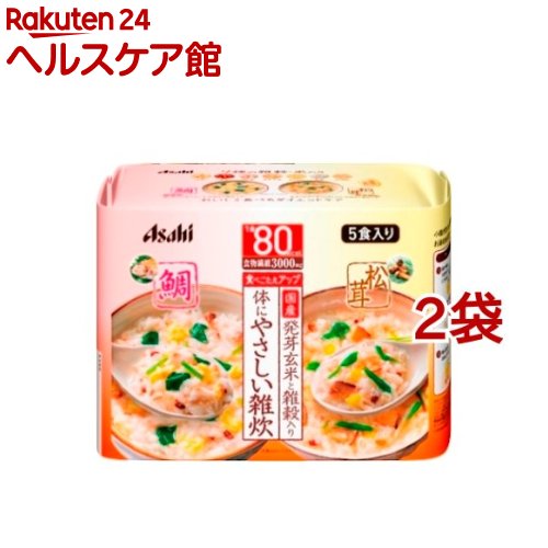 お店TOP＞健康食品＞食事療法＞カロリーコントロール食品＞カロリーコントロール食＞リセットボディ 体にやさしい鯛＆松茸雑炊 (5食入*2袋セット)【リセットボディ 体にやさしい鯛＆松茸雑炊の商品詳細】●鯛雑炊と松茸雑炊を1袋80kcaLに仕上げました。●玄米＆雑穀入り。体にやさしい和風雑炊玄米と雑穀をおいしく食べる、体にやさしい雑炊登場！鯛と松茸を使い、和風ベースのダシで仕上げた深い味わい。満足感をたっぷり味わう、ゴハンダイエット・松茸雑炊：松茸とゆずの香りが楽しめる高級感あふれる和風味・鯛雑炊：鯛のうまみが溶け込んでほっこりおいしい和風味●美味しさはもちろん、カロリーも気にせず安心して食べれる雑炊です。●食物繊維3000mg配合●玄米＆雑穀を配合しました。玄米(国内産)、赤米(国内産)、はと麦、発芽玄米(国内産)、もちきび、もちあわ●熱湯を入れて混ぜるだけ●おやつにも軽食にも●ほっとするおいしさ●フリーズドライ製法真空凍結乾燥を採用。作りたての美味しさ、栄養をそのままキープしました。●おいしさのために、国産の玄米と雑穀で作りました。ミネラルや食物繊維など栄養豊富な7種の玄米・雑穀が、健やかな毎日をサポートします。【原産国】日本【ブランド】リセットボディ【発売元、製造元、輸入元又は販売元】アサヒグループ食品※説明文は単品の内容です。商品に関するお電話でのお問合せは、下記までお願いいたします。菓子、食品、健康食品、医薬品・指定医薬部外品、サプリメント、スキンケアなど：0120-630611ミルク、ベビーフード、乳幼児用品専用：0120-889283リニューアルに伴い、パッケージ・内容等予告なく変更する場合がございます。予めご了承ください。(RESET BODY からだに優しいタイ＆マツタケぞうすい たい まつたけ)・単品JAN：4946842636044アサヒグループ食品130-8602 東京都墨田区吾妻橋1-23-1 アサヒグループ本社ビル ※お問合せ番号は商品詳細参照広告文責：楽天グループ株式会社電話：050-5577-5042[ダイエット食品/ブランド：リセットボディ/]