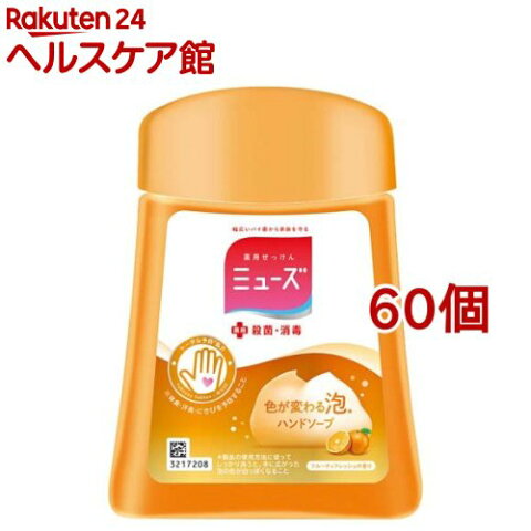 ミューズ ノータッチ泡ハンドソープ 詰替え ボトル フルーティーフレッシュ(250ml*60コセット)【ミューズ】