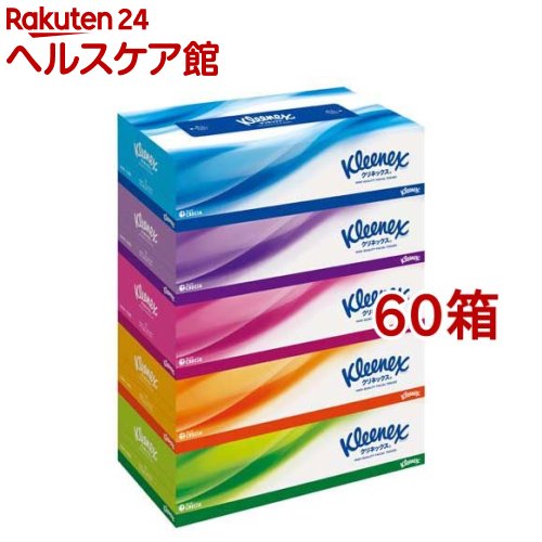 クリネックス ティシュー(180組 5箱パック 12個セット)【クリネックス】 ティッシュ