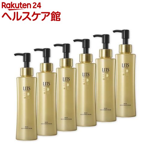 お店TOP＞化粧品＞クレンジング・洗顔＞クレンジング＞クレンジングジェル＞リッツ リバイバル リッチクレンジングウォッシュ (150g*6本セット)商品区分：化粧品【リッツ リバイバル リッチクレンジングウォッシュの商品詳細】●ハリある弾力肌を取り戻す「リバイバル」シリーズ●天然由来成分で優しく洗い、しっかり保湿【使用方法】・適量を手に取り、メイクや皮脂とやさしくなじませます。そのあとぬるま湯または水で十分に洗い流してください。・ダブル洗顔は不要です。・ぬれた手やお顔でもご使用が可能です。・朝晩の洗顔・メイク落としにご使用いただけます。【成分】水、ヤシ油脂肪酸PEG-7グリセリル、BG、DPG、ポリソルベート60、ソルビトール、エリンギウムマリチムムカルス培養液、クリスマムマリチマムカルス培養液、リンゴ果実培養細胞エキス、クダモノトケイソウ果実エキス、ホホバ種子油、ローズヒップ油、ヤシ油、ダイズ油、トリ(パーム油脂肪酸／パーム核油脂肪酸／オリーブ油脂肪酸／マカデミアナッツ油脂肪酸／アブラナ種子油脂肪酸)グリセリル、パパイン、ザクロ果実エキス、水添レシチン、ショウキョウエキス、ユキノシタエキス、ボタンエキス、クズ根エキス、トウキンセンカ花エキス、アルニカ花エキス、セイヨウノコギリソウエキス、カミツレ花エキス、セイヨウオトギリソウ花／葉／茎エキス、ゼニアオイ花エキス、フユボダイジュ花エキス、セージ葉エキス、スギナエキス、加水分解コラーゲン、水溶性コラーゲン、金、テトラオレイン酸ソルベス-60、(アクリル酸ヒドロキシエチル／アクリロイルジメチルタウリンNa)コポリマー、グリセリン、オレンジ油、グレープフルーツ果皮油、ベルガモット果実油、ニオイテンジクアオイ油、水酸化K、ヒドロキシプロピルシクロデキストリン、(アクリレーツ／アクリル酸アルキル(C10-30))クロスポリマー、ブチルカルバミン酸ヨウ化プロピニル、カルボマー、マイカ、酸化チタン、キサンタンガム、レシチン、セルロースガム、炭酸水素Na、フェノキシエタノール【注意事項】・傷、はれもの、湿疹等、異常のある時は使用しないでください。・お肌に異常がっ生じていないかよく注意して使用してください。使用中、または使用後日光にあたって、赤み、はれ、かゆみ、刺激、色抜け(白斑等)や黒ずみ等の異常が現れた時は、ご使用を中止し、皮膚科専門医等へご相談をおすすめします。そのまま化粧品類のご使用を続けますと悪化することがあります。・目に入らないように注意し、目に入った時は、ただちに洗い流してください。・ご使用後は必ずしっかり蓋をしめてください。・乳幼児の手の届かないところに保管してください。・高温多湿または低温の場所、温度変化の激しい場所、直射日光のあたる場所には保管しないでください。・天然由来成分を配合しているため、製品の色や香りが変化することがありますが、品質には問題ございません。・ポンプの口部分に内容物が付着した際には。その都度ふき取り清潔に保ってください。【原産国】日本【ブランド】LITS(リッツ)【発売元、製造元、輸入元又は販売元】ネイチャーラボ※説明文は単品の内容です。商品に関するお電話でのお問合せは、下記までお願いいたします。受付時間 平日9：00-18：00(土・日・祝日年末年始を除く)ランドリン／ラボン：0120-880-337リッツ(化粧品)／フレイオイル：0120-130-311トゥービー・ホワイト／トゥービー・フレッシュ：0120-178-911モイストダイアン：0120-112-285MARO／MARO17：0120-234-623その他：0120-155-335リニューアルに伴い、パッケージ・内容等予告なく変更する場合がございます。予めご了承ください。(LITS REVIAL)・単品JAN：4571263110974ネイチャーラボ東京都渋谷区広尾1-1-39 恵比寿プライムスクエアタワー11階 ※お問合せ番号は商品詳細参照広告文責：楽天グループ株式会社電話：050-5577-5042[クレンジング/ブランド：LITS(リッツ)/]