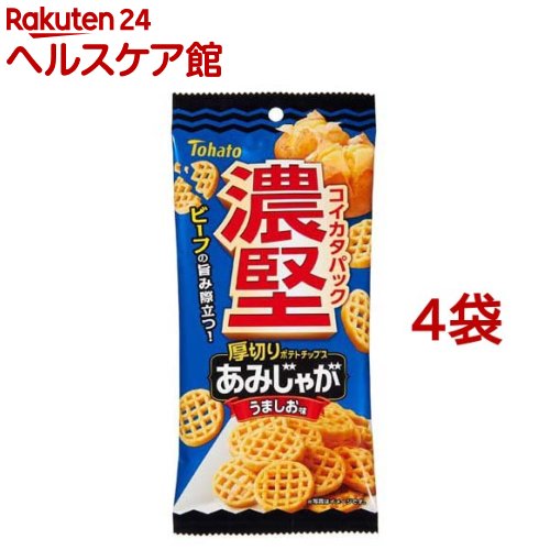 東ハト 濃堅パック あみじゃが うましお味(45g*4袋セット)