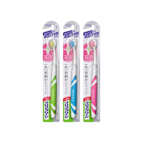 クリアクリーン ハブラシ 歯面＆すき間 超コンパクト ふつう(1本入*4コセット)【ク...