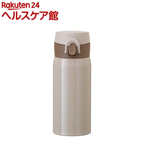 樂天商城 - エアリスト 超軽量ワンタッチボトル ロックリング 365ml モカ AROW-350MO(1個)