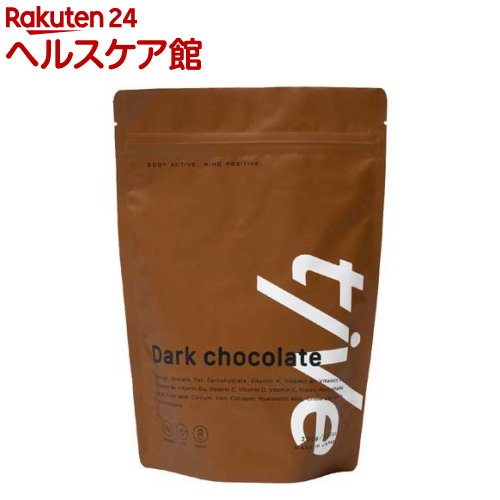 お店TOP＞健康食品＞スポーツサプリメント＞プロテイン＞tiveプロテイン ダークチョコレート (200g)【tiveプロテイン ダークチョコレートの商品詳細】●Wプロテイン(ホエイ＆ソイ)を配合した、美味しさと飲みやすさにこだわったプロテインです。●甘さ控えめのビターチョコ風味で、スッキリとした後味が特徴です。●tiveはホエイプロテインとソイプロテインをブレンドしたWプロテインを採用。●運動後のたんぱく質補給はもちろん、美容や健康を意識する方の毎日の習慣にもおすすめです。●さらに、シンデレラ乳酸菌、コラーゲン、ヒアルロン酸、11種のビタミン、鉄分、カルシウムを配合。●水や牛乳に溶かすだけで手軽にお召し上がりいただけるため、朝食代わりや間食、運動後の栄養補給など、さまざまなシーンで活躍します。★こんな方におすすめ●甘すぎるプロテインが苦手な方●美容を意識している方●毎日のたんぱく質補給をしたい方●チョコレート好きの方●置き換え習慣を始めたい方●自然の館こだわりのtiveプロテインをぜひお試しください。【品名・名称】プロテインパウダー(粉末たんぱく食品)【tiveプロテイン ダークチョコレートの原材料】乳たんぱく(ドイツ製造)、大豆たんぱく、ココアパウダー、魚コラーゲンペプチド、デキストリン、乳酸菌(殺菌)／香料、植物レシチン、着色料(カラメル)、V.C、乳化剤、微粒二酸化ケイ素、甘味料(ステビア)、抽出V.E、ナイアシン、ピロリン酸鉄、パントテン酸Ca、ヒアルロン酸、V.B1、V.B6、V.B2、V.A、葉酸、V.D、V.B12、(一部に乳成分・大豆・ゼラチンを含む)【栄養成分】1食分(20g)あたりエネルギー：74kcal、たんぱく質：15.0g、脂質：1.0g、炭水化物：1.7g、食塩相当量：0.3g、カルシウム：100.4mg、鉄：3.3mg、ナイアシン：10.4mg、パントテン酸：5.0mg、ビタミンA：741.6μg、ビタミンB1：1.8mg、ビタミンB2：1.1mg、ビタミンB6：1.3mg、ビタミンB12：2.3μg、ビタミンC：88.1mg、ビタミンD：4.8μg、ビタミンE：5.0mg、葉酸：211.2μg※推定値【アレルギー物質】記載なし【保存方法】・直射日光、高温・多湿を避けて保存してください。・開封後は吸湿しやすい為、またホコリや髪の毛が入らないよう、チャックをしっかりと閉じて保管し、賞味期限に関わらずお早めに召し上がりください。【ブランド】美味しさは元気の源(自然の館)【発売元、製造元、輸入元又は販売元】味源リニューアルに伴い、パッケージ・内容等予告なく変更する場合がございます。予めご了承ください。味源769-0312 香川県仲多度郡まんのう町宮田1019-160877-73-0141広告文責：楽天グループ株式会社電話：050-5577-5042[スポーツサプリメント/ブランド：美味しさは元気の源(自然の館)/]