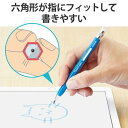 エレコム タッチペン スタイラスペン ディスクタイプ 六角鉛筆型 ブルー P-TPENDEBU(10本セット)【エレコム(ELECOM)】 2