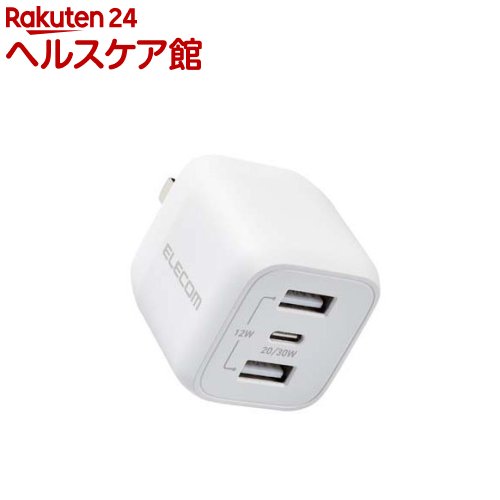 エレコム USB AC充電器 PD対応 出力32W Type-C*1 USB A*2 ホワイト MPA-ACCP4032WH(1個) エレコム USB AC充電器 PD対応 出力32W Type-C*1 USB A*2 ホワイト MPA-ACCP4032WH(1個)