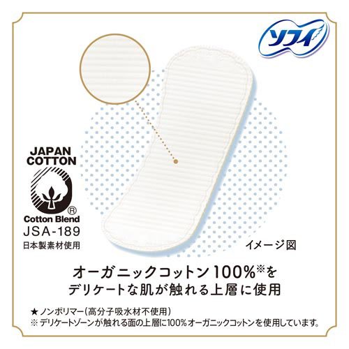 ソフィ おりものシート オーガニックコットン サボンの香り(84枚入×7セット)【ソフィ　ライナー】 kenkocom-12210391 楽天24 ヘルスケア館 サンプル画像3