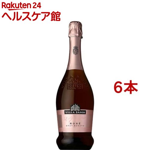 サントリー ワイン スパークリングワイン ヴィッラ サンディ ロザート ブリュット(750ml*6本セット)