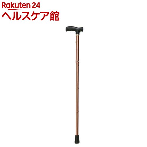 折りたたみ式 ステッキ 4つ折り 5段階伸縮 エコノミータイプ RQS-E002BR(1本)
