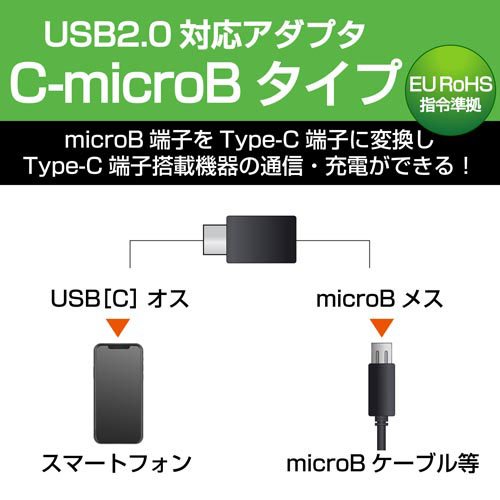 エレコム USB変換アダプタ microBメス-Type-Cオス スマホ用 ブラック MPA-MBFCMADNBK(2個セット) kenkocom-12127573 楽天24 ヘルスケア館 サンプル画像3