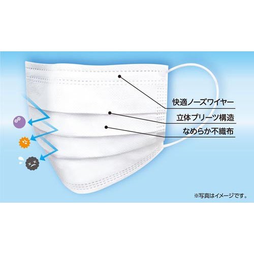 99％カット不織布ソフトマスク Lサイズ(50枚)