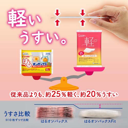はるオンパックス フィット 薄い 軽い 低温 レギュラーサイズ 日本製 8時間持続(8...