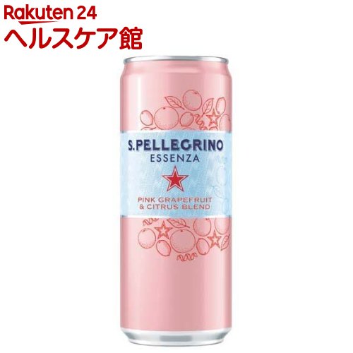 サンペレグリノ エッセンザ(ピンクグレープフルーツ&シトラス)(330ml*24本入)