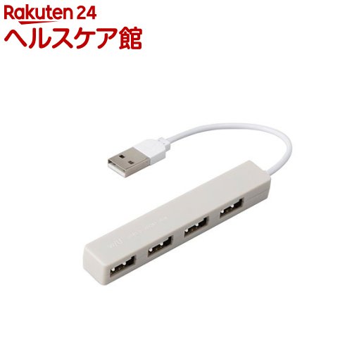 w／U USB2.0 4ポート変換ハブ シルキーグレー WU-UH2594GY(1個)