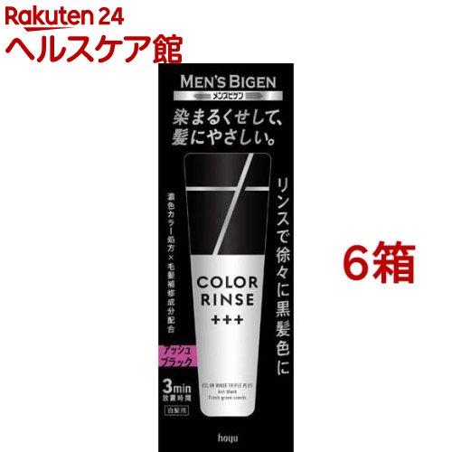 メンズビゲン カラーリンストリプルプラス アッシュブラック(120g*6箱セット)【メンズビゲン】